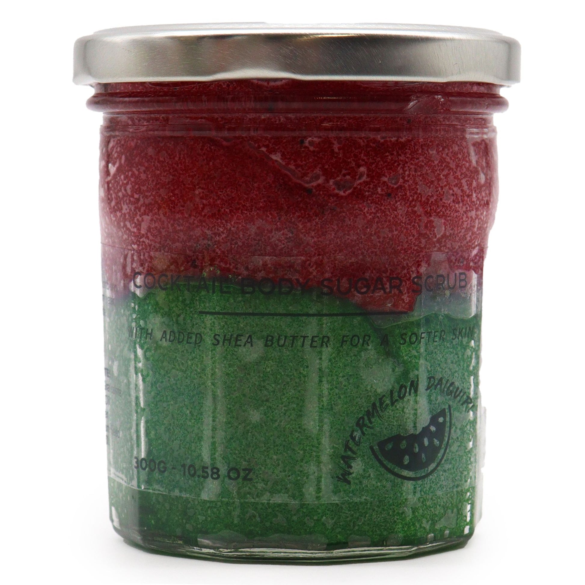 Exfoliante natural con azúcar para eliminar impurezas y revitalizar la piel, con aroma de daiquiri de sandia