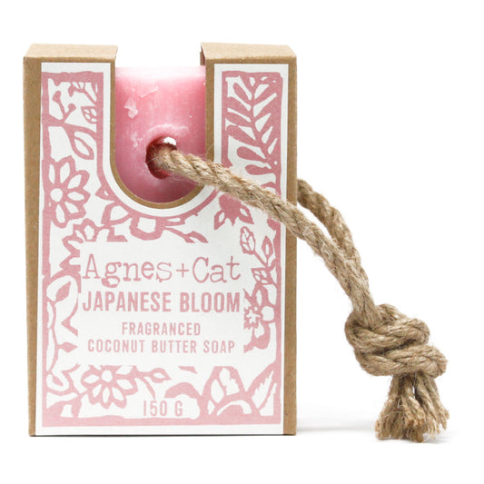 Jabón natural de manteca de coco aroma Flor de Japón