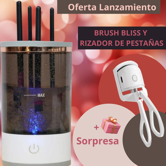 Limpiador de Brochas "BRUSH BLISS" y RIZADOR DE PESTAÑAS